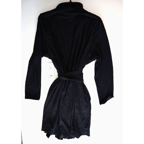 Athleta 983113002 Women's Plus Sz 2X Black Wind Down Sleep Robe - Picture 8 of 9